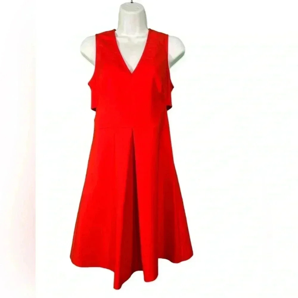 1 State Dress Womens Size Medium Red Cut Out Sleeveless Fit Flare